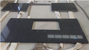 Pure Black Quartz Countertop for Vanity Top