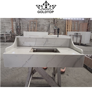 White Quartz Engineered Stone Countertop