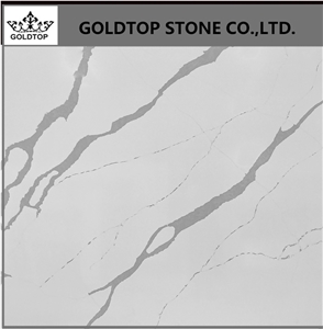 White Quartz Engineered Stone Slabs 5041 Gucci