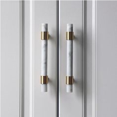 White and Black Marble Handle Doors 3 Inches Sets