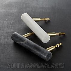 White and Black Marble Handle Doors 3 Inches Sets