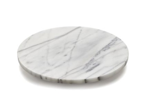 White Marble Tray Round Coaster Kitchen Plates
