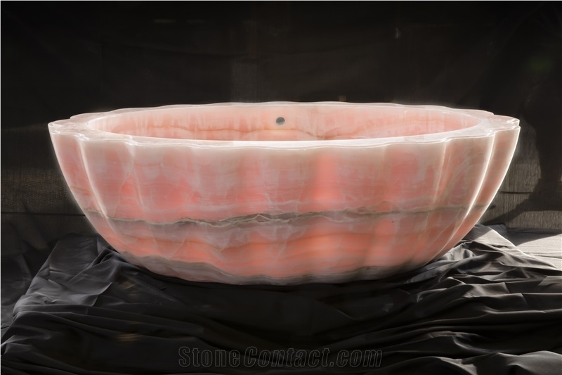 Pink Onyx Bathtub