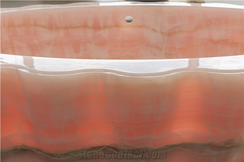 Pink Onyx Bathtub