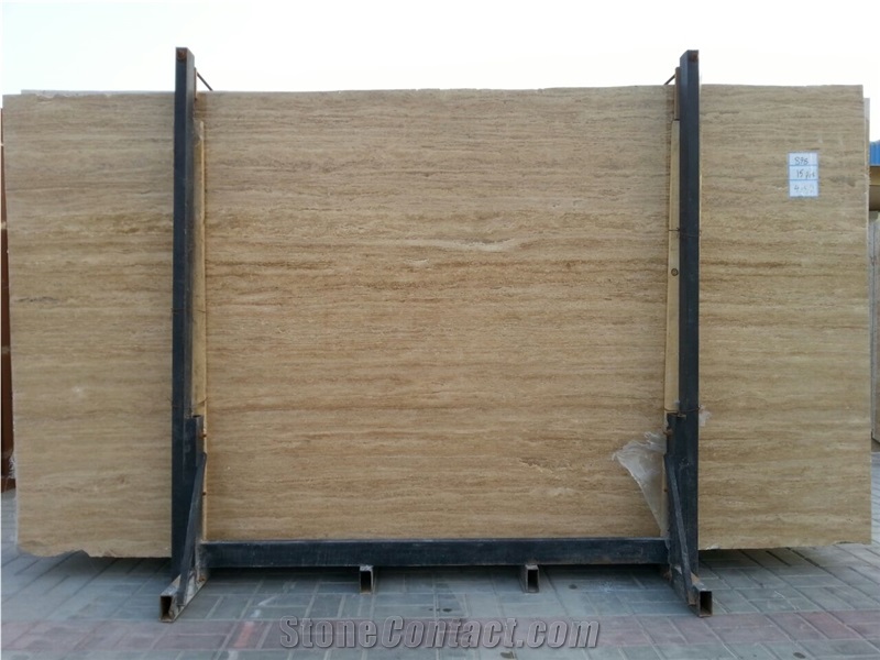 Beige Travertine Slabs 3cm Thickness Available