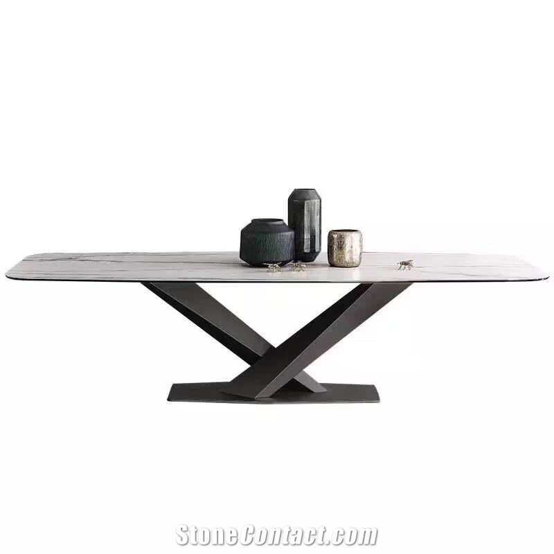 Marble Top White Marble Dining Table