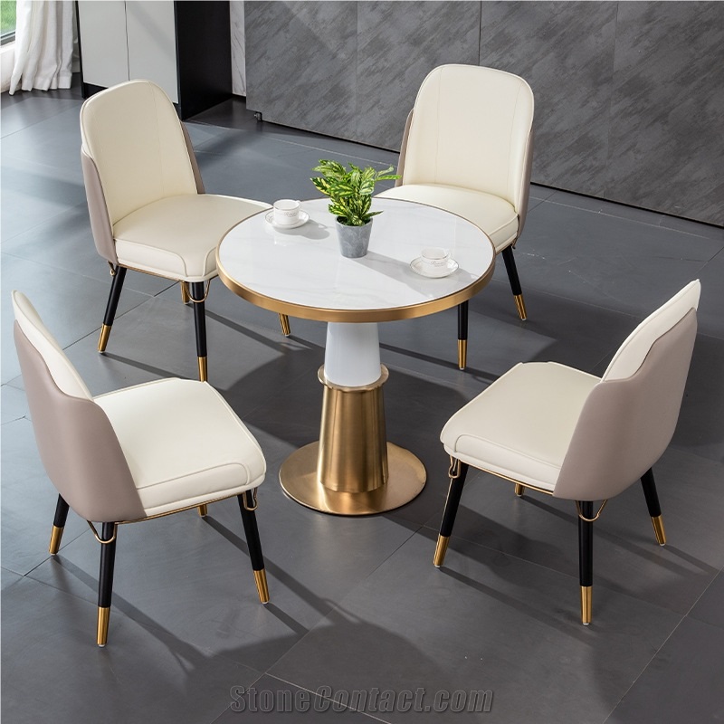 Marble Tops White Marble Round Table