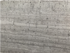 Grey Wood Grain Travertine Tiles Slabs Cladding