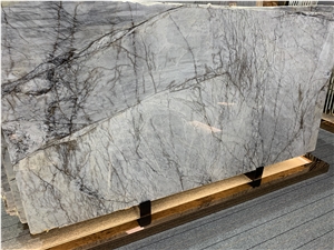 Winter River Snow Marble Slabs Building Materials