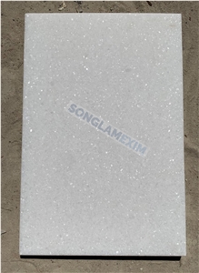 Premium Crystal White Marble Sandblasted Tiles