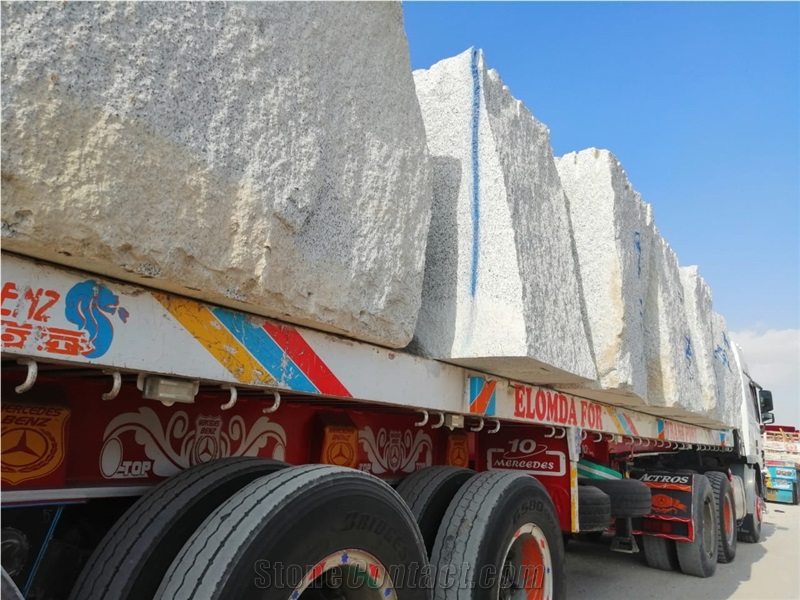 White Granite Blocks, Bianco Halayeb Granite Blocks