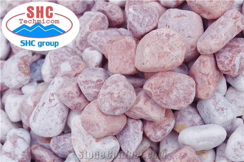 Pink Pebble Stone for Garden Decoration