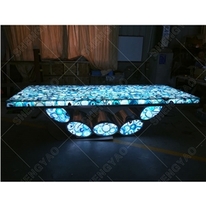 Modern Living Room Dining Tables Agate Countertops