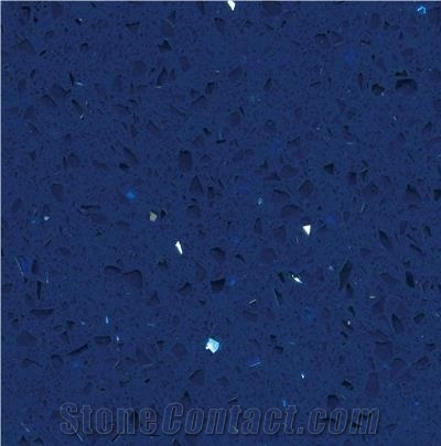 Blue Glitter Quartz Stones Slabs