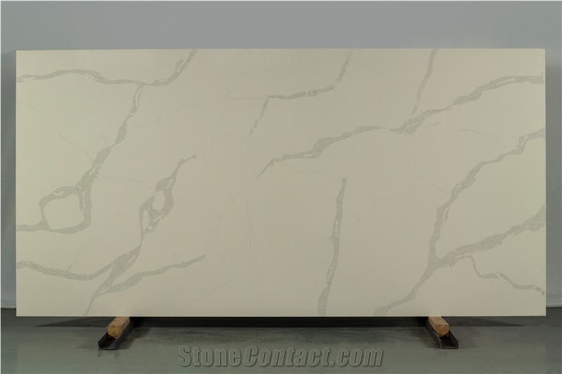 Calacatta Quartz Stone Slab for Kitchen Countertop