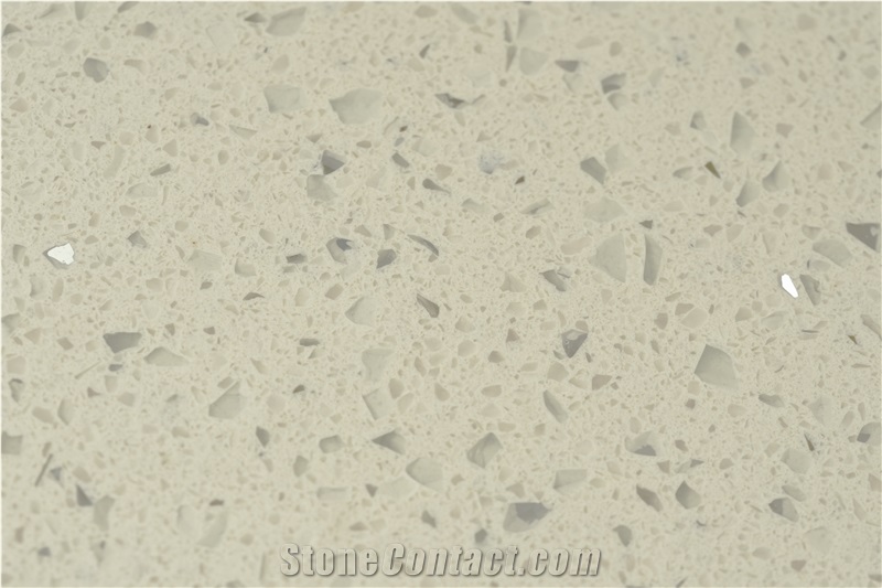 Ice White Monochrome Quartz Stone Slabs