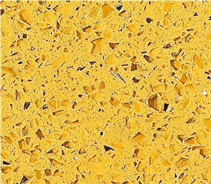 Sparkle Yellow Monochrome Quartz Slabs