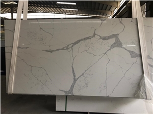 Zd-9877 Calacatta Quartz Stone Kitchen Top
