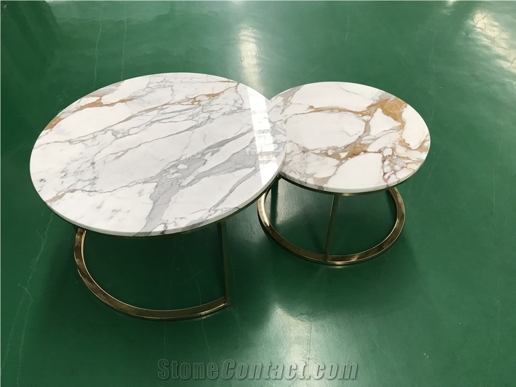 Side Table Top/End Tabletop, Calacatta Gold