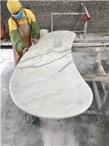 Side Table Top Unique Shape, Calacatta