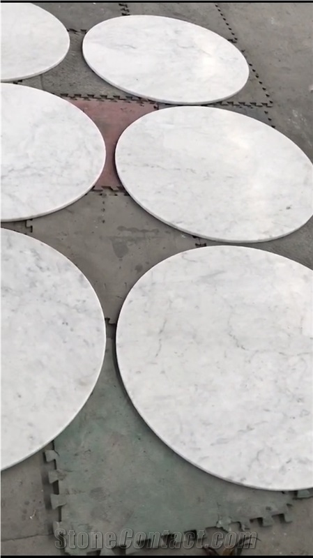 Sofa Able Top/End Table Top, Bianco Carrara