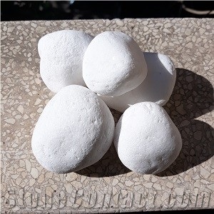 Natural Stone Snow White Pebble for Decoration