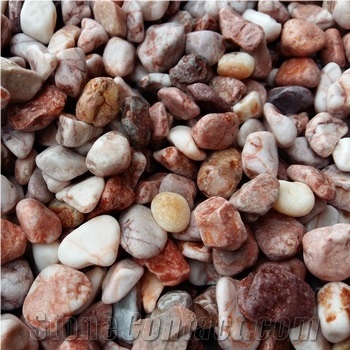 Natural Tumbled Pink Pebble Stone from Vietnam