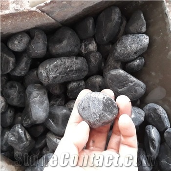 Tumbled Grey & Black Pebble Stone from Vietnam