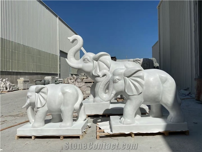 Garden Landscape Sculpture Marble Animal Statues from China
