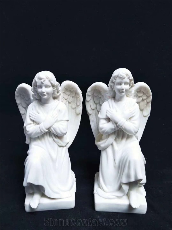 Garden Stone Statues Children Angel Sculpture