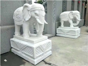 White Stone Tample Street Animal Statues Factory