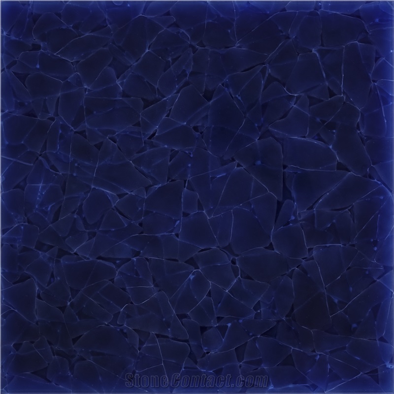 Glass2#Ocean Blue Artificial Stone Tile