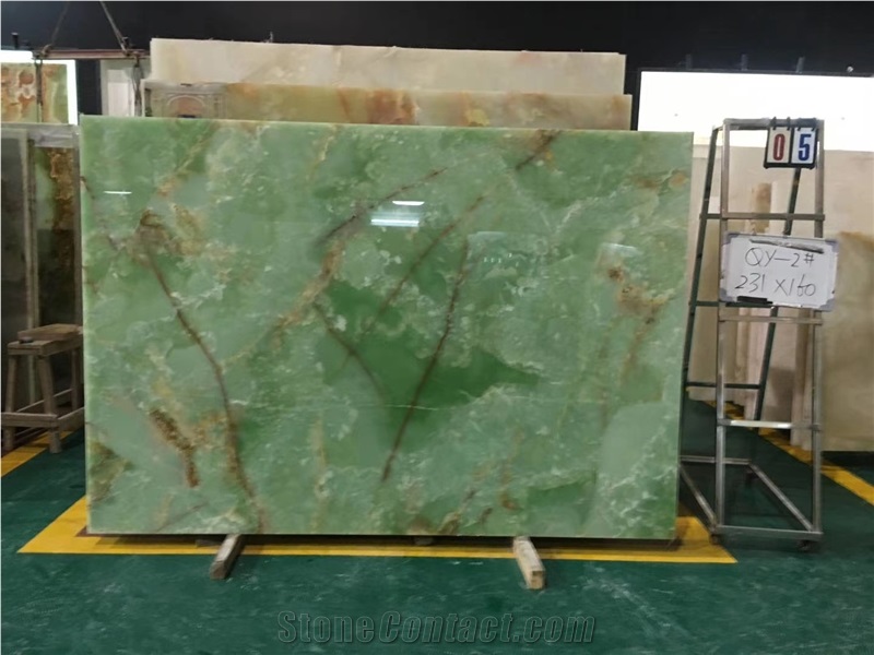 Afghan Green Onyx Slab for Project