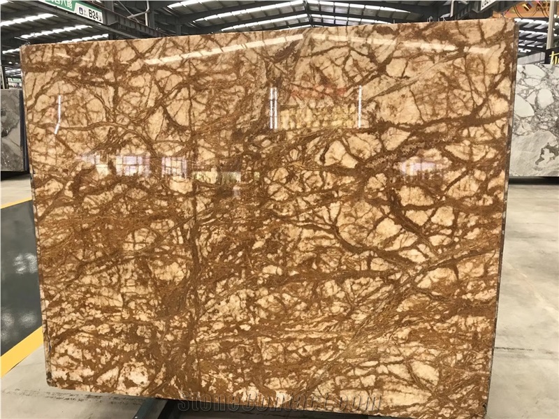 Amber Gold Marble for Wall Cladding