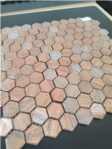 Beige Color Glass Mosaic for Kitchen Wall Tile