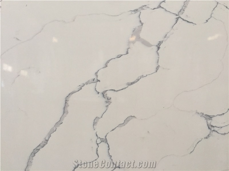 Bianco Calacatta Artificial Quartz Stone for Wall
