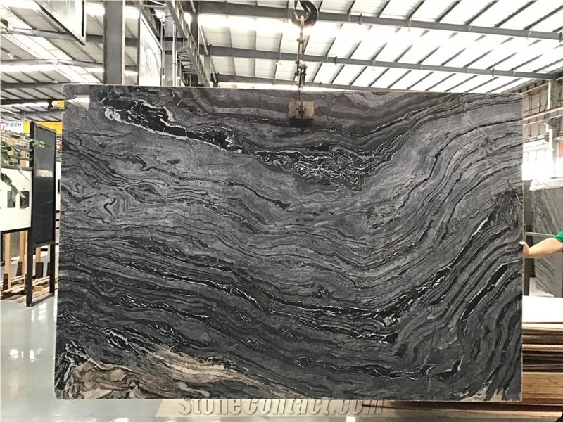 Black Wooden Marble for Kitchen Wall Covering