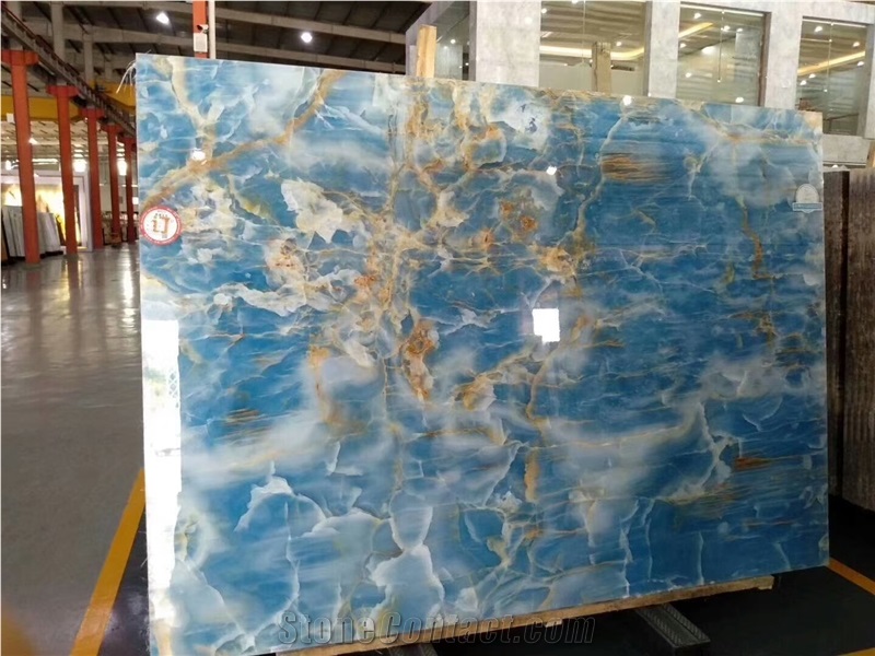 Blue Onyx Stone for Wash Basin/Wall Tile