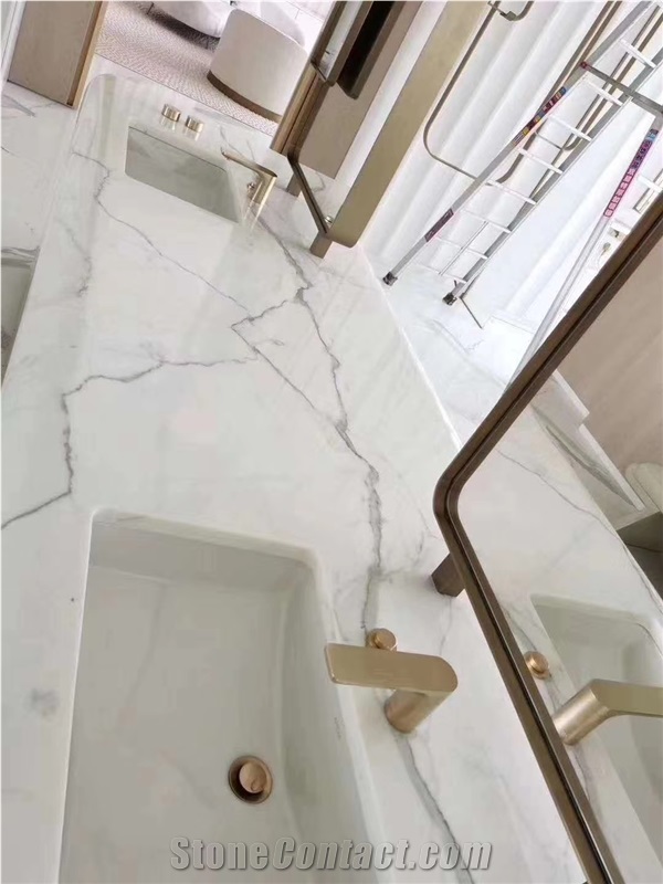 Calacatta White Marble Slab for House Decoration