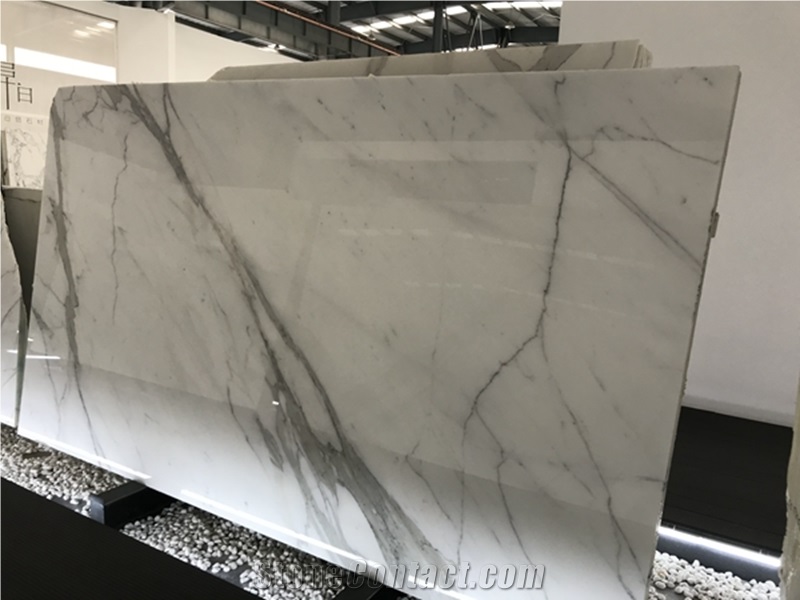 Calacatta White Marble Slab for Project