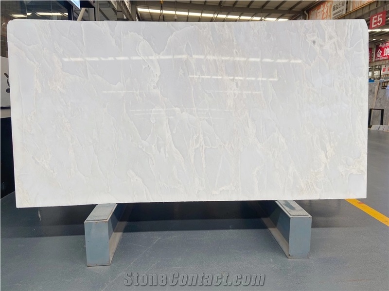 Cary Ice White Marble Slab for Flooring Tiles