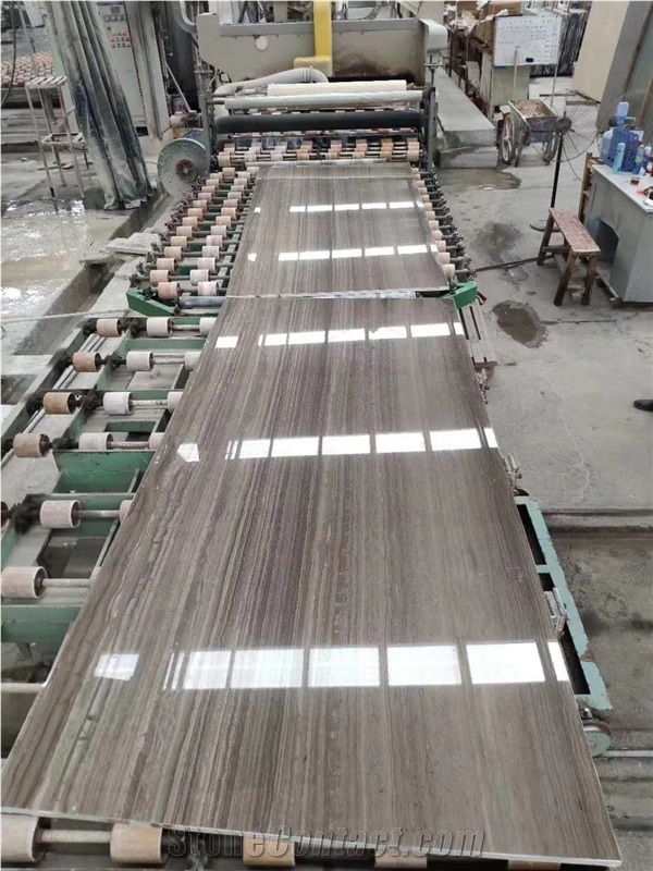 Coffee Wood Marble Slab for Flooring Tiles