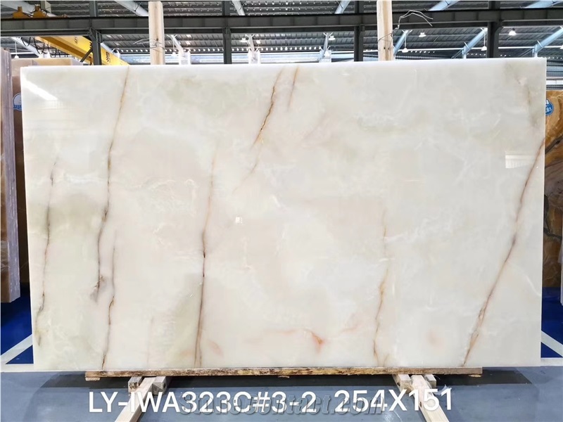 Golden Silk White Marble Slab for Wall Tiles