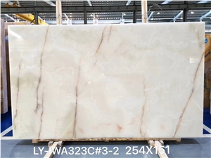 Golden Silk White Marble Slab for Wall Tiles