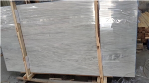 Greek White Wood Marble Slab for Wall Covering
