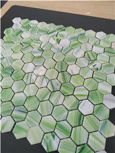 Green Color Glass Mosaic for Floor Covering