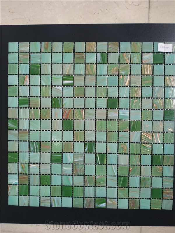 Green Glass Mosaic for Pool Covering