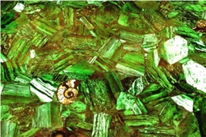 Green Semiprecious Stone for Tabletops