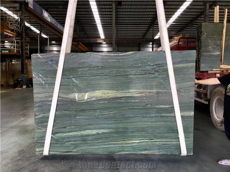 Green Wood Vein Marble for Floor Tile