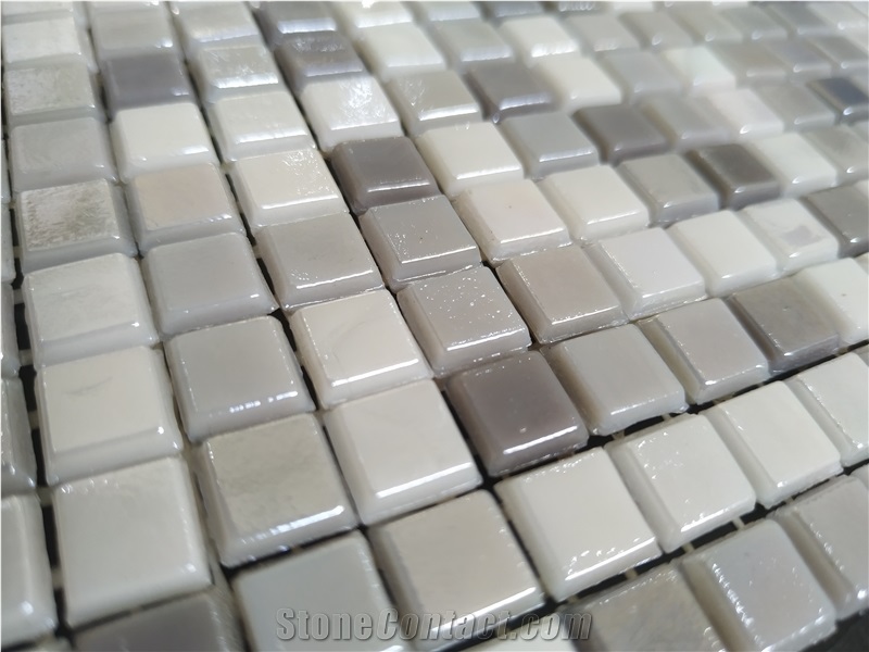 Grey Color Glass Mosaic Tiles for Pools